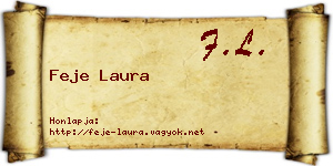 Feje Laura névjegykártya